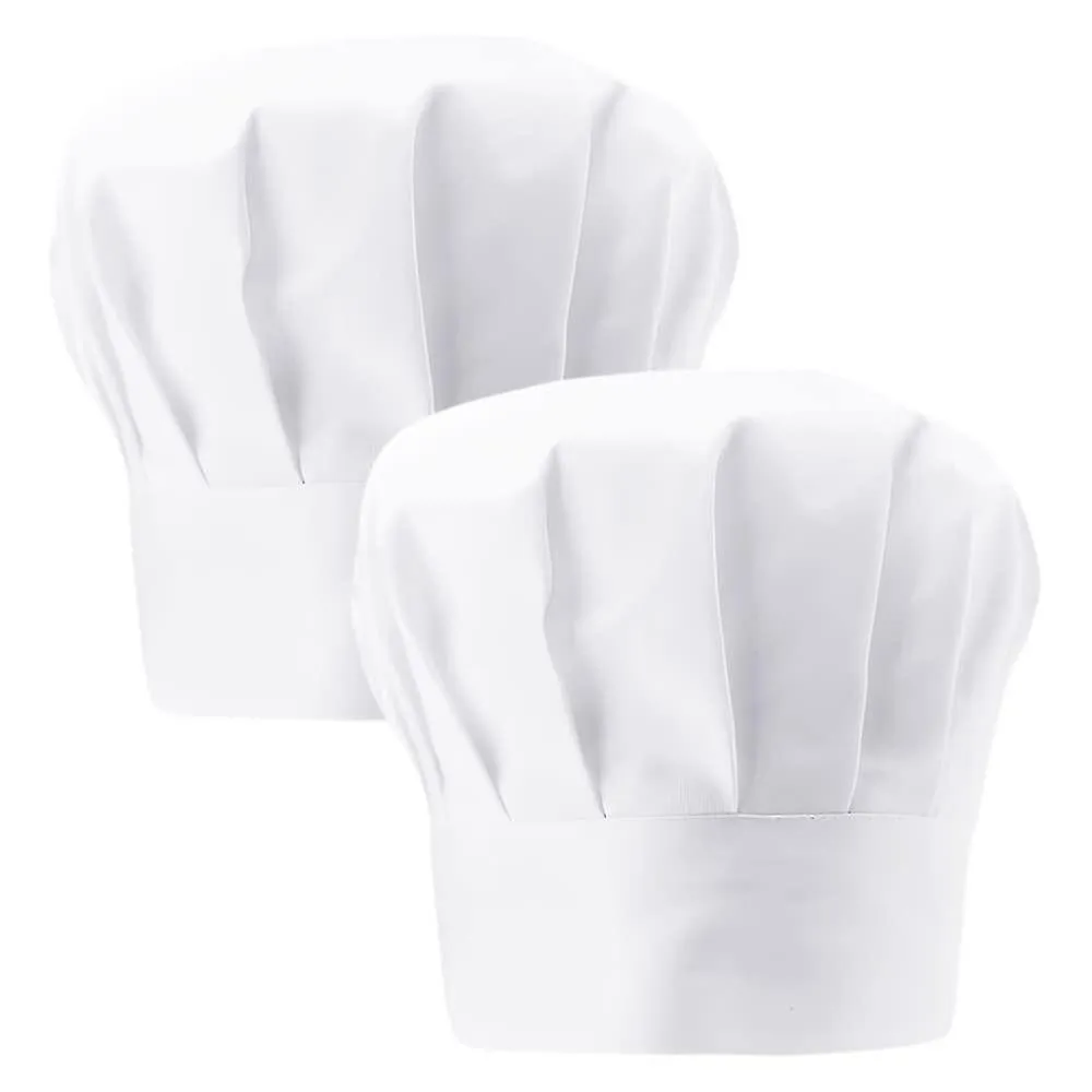 2pcs sombrero de chef blanco para adultos unisex sombrero de chef ajustable hombres mujeres hombre sombrero de chef con banda el