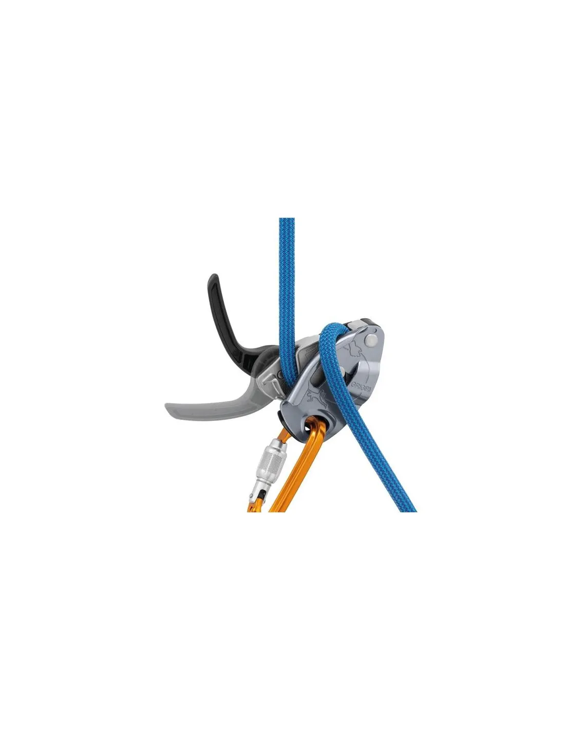 Asegurador Con Bloqueo Asistido Mediante Leva Petzl Grigri® Rojo/Naranja