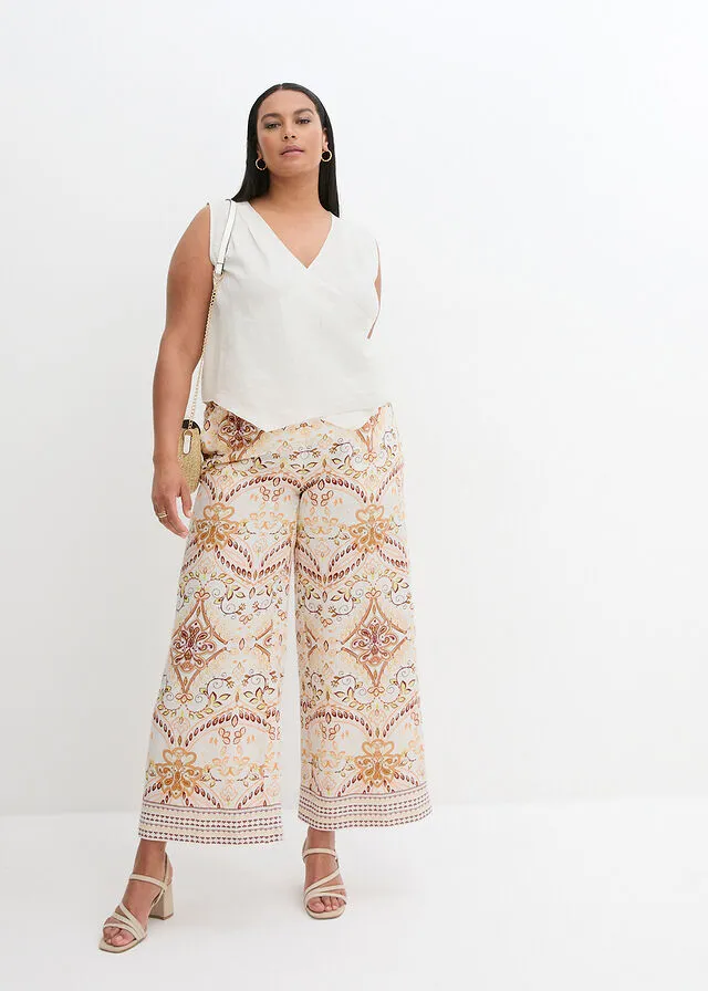 Blusa sin mangas Blanco lana