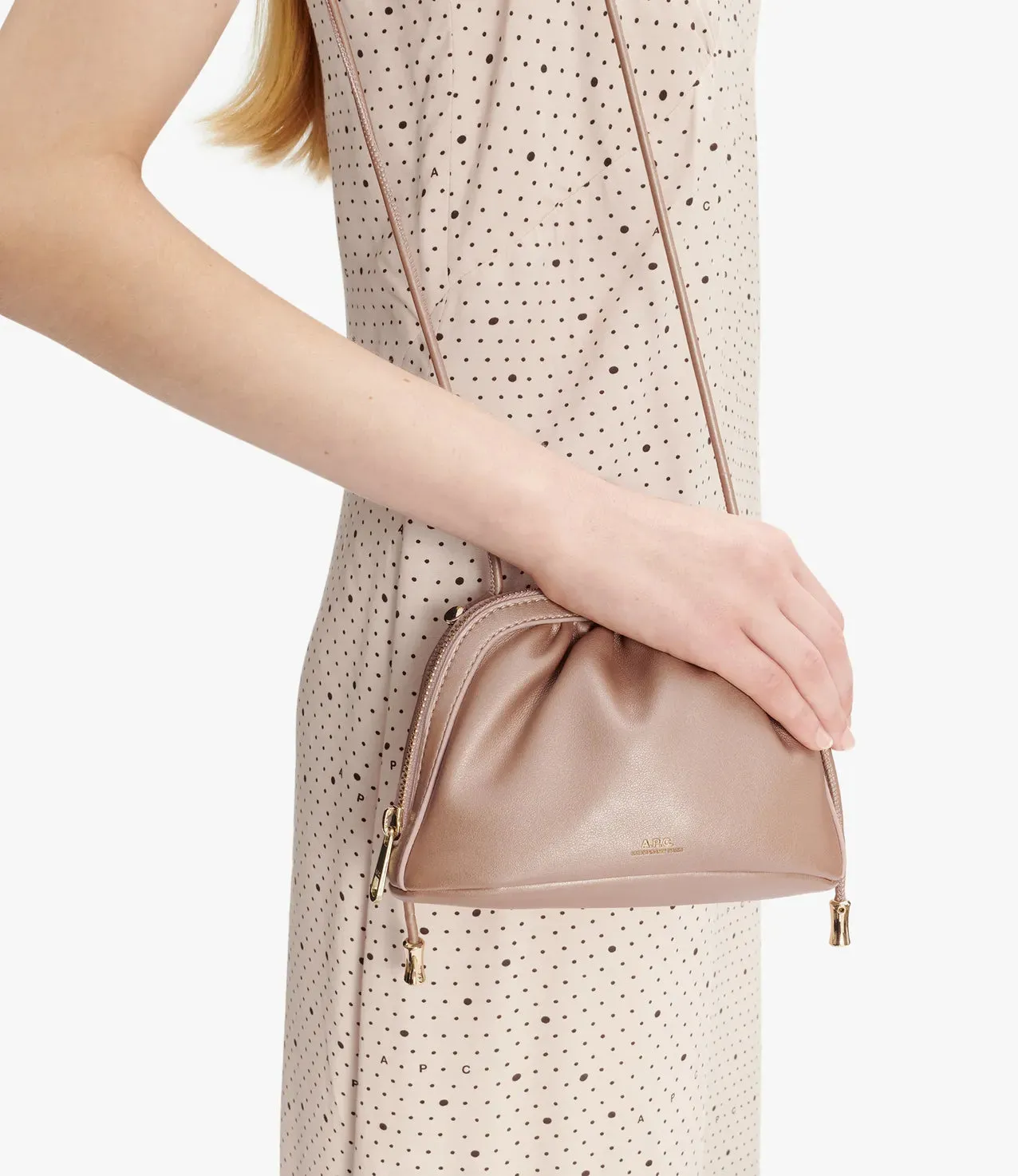 BOLSO BANDOLERA NINON SMALL ROSA SATINADO