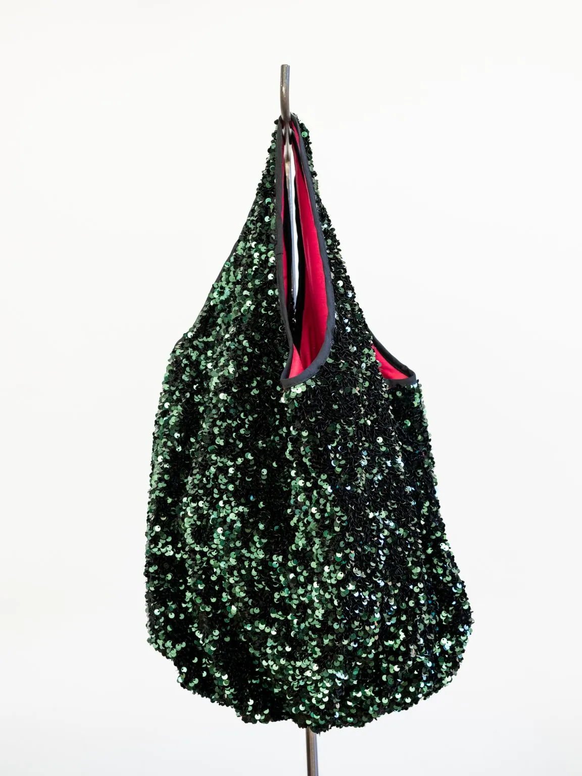 BOLSO SACO PAILLETS VERDE