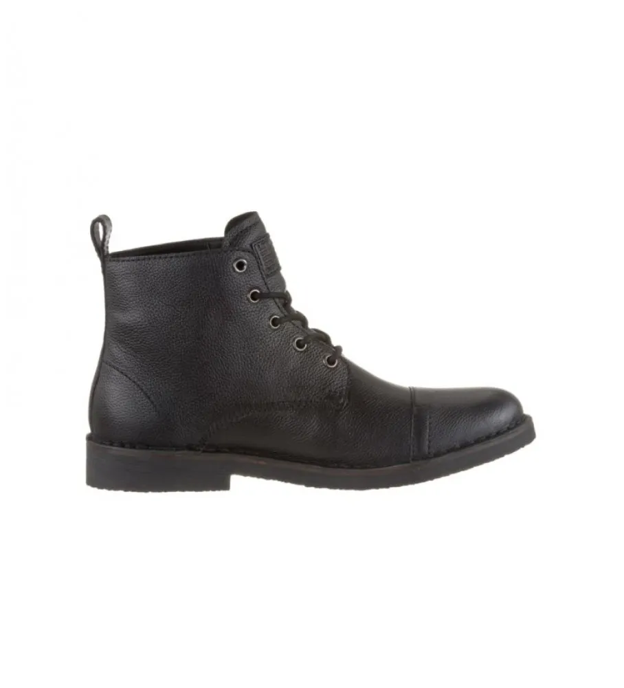 Botas de piel Track negro