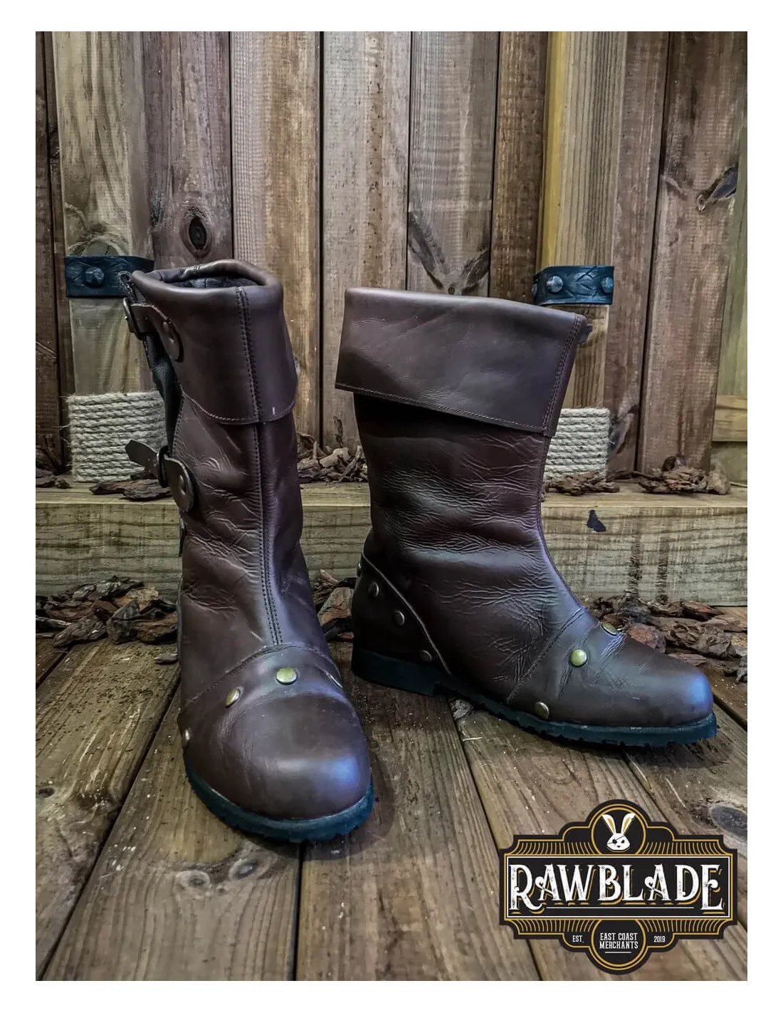 BOTAS MEDIEVALES REFORZADAS GEORGE  MARRONES