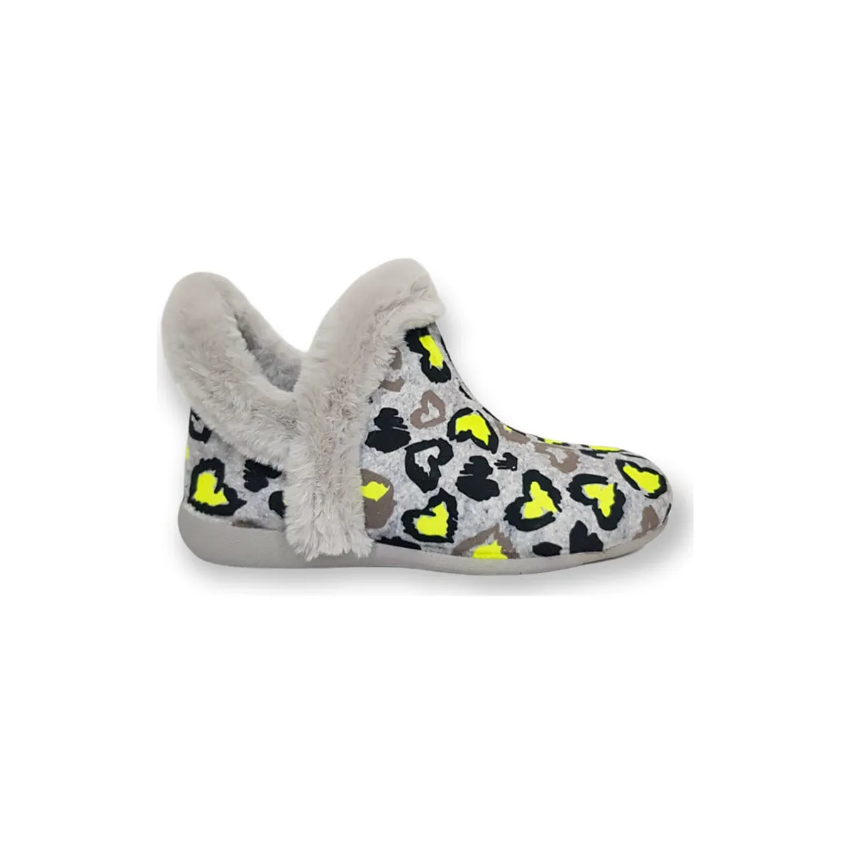 BOTIN ZAPATILLA GRIS AMARILLO