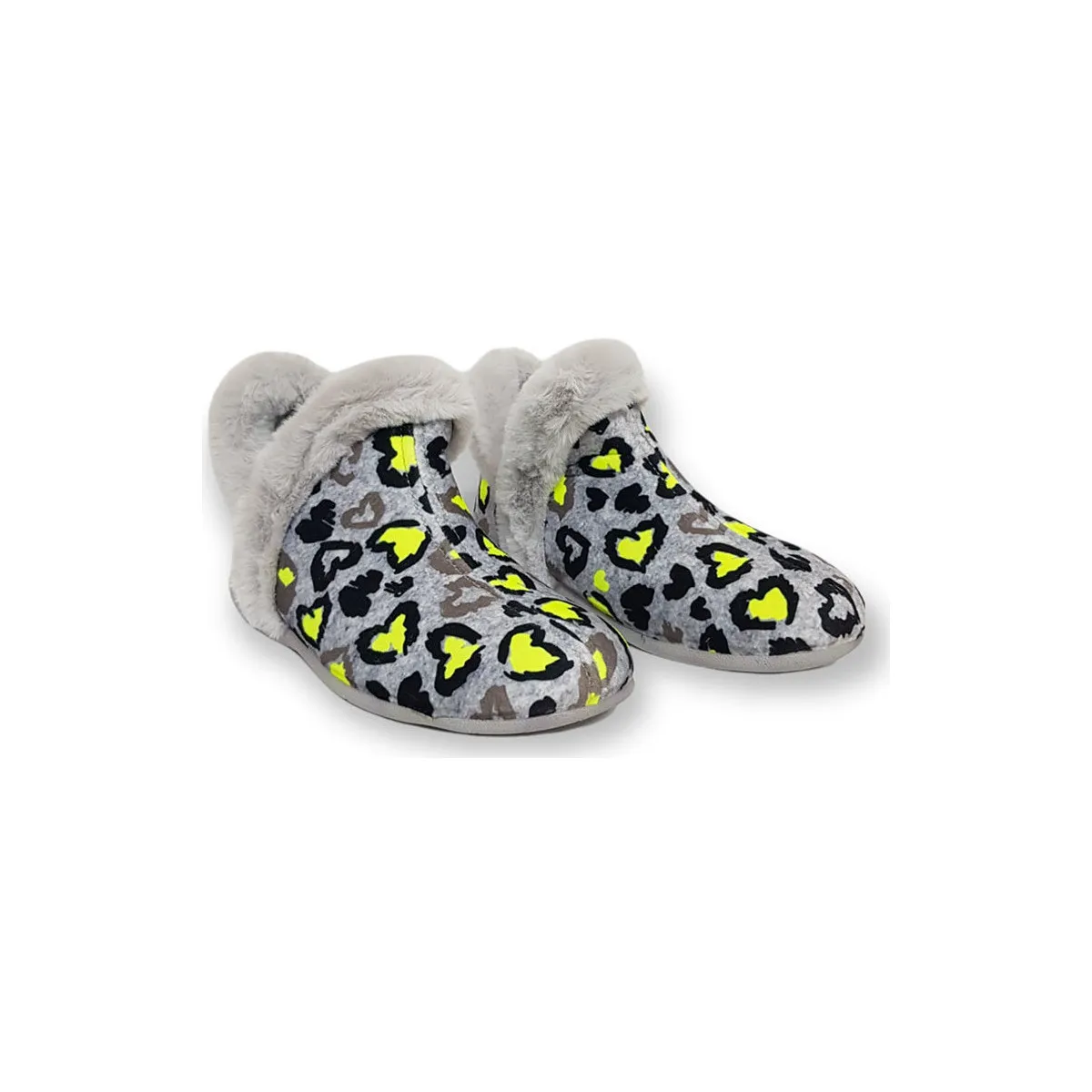 BOTIN ZAPATILLA GRIS AMARILLO