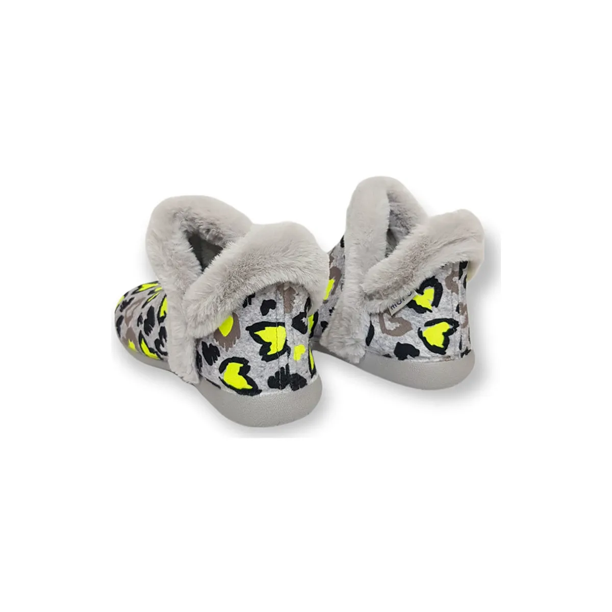 BOTIN ZAPATILLA GRIS AMARILLO