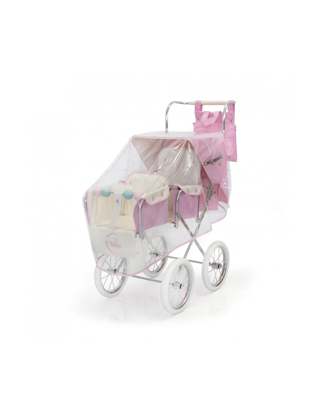 Burbuja rosa para silla gemelar de muñecas de Bebelux