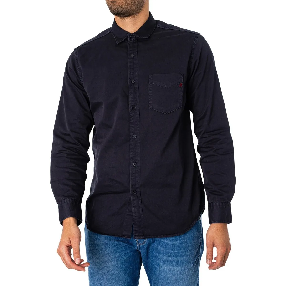 Camisa Con Bolsillo En El Pecho