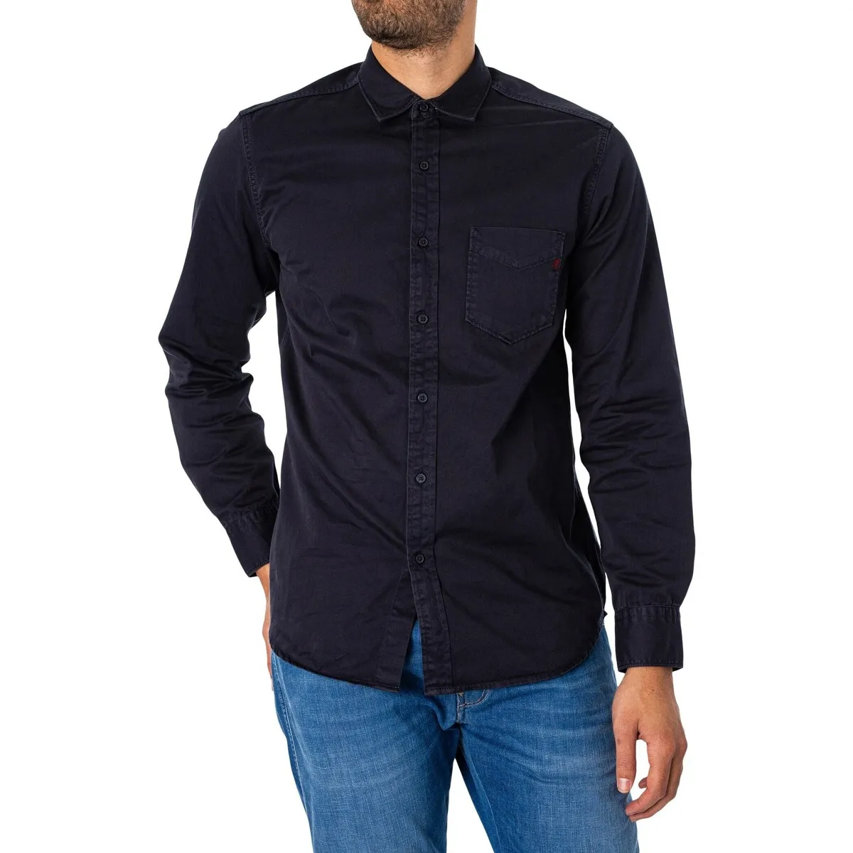 Camisa Con Bolsillo En El Pecho