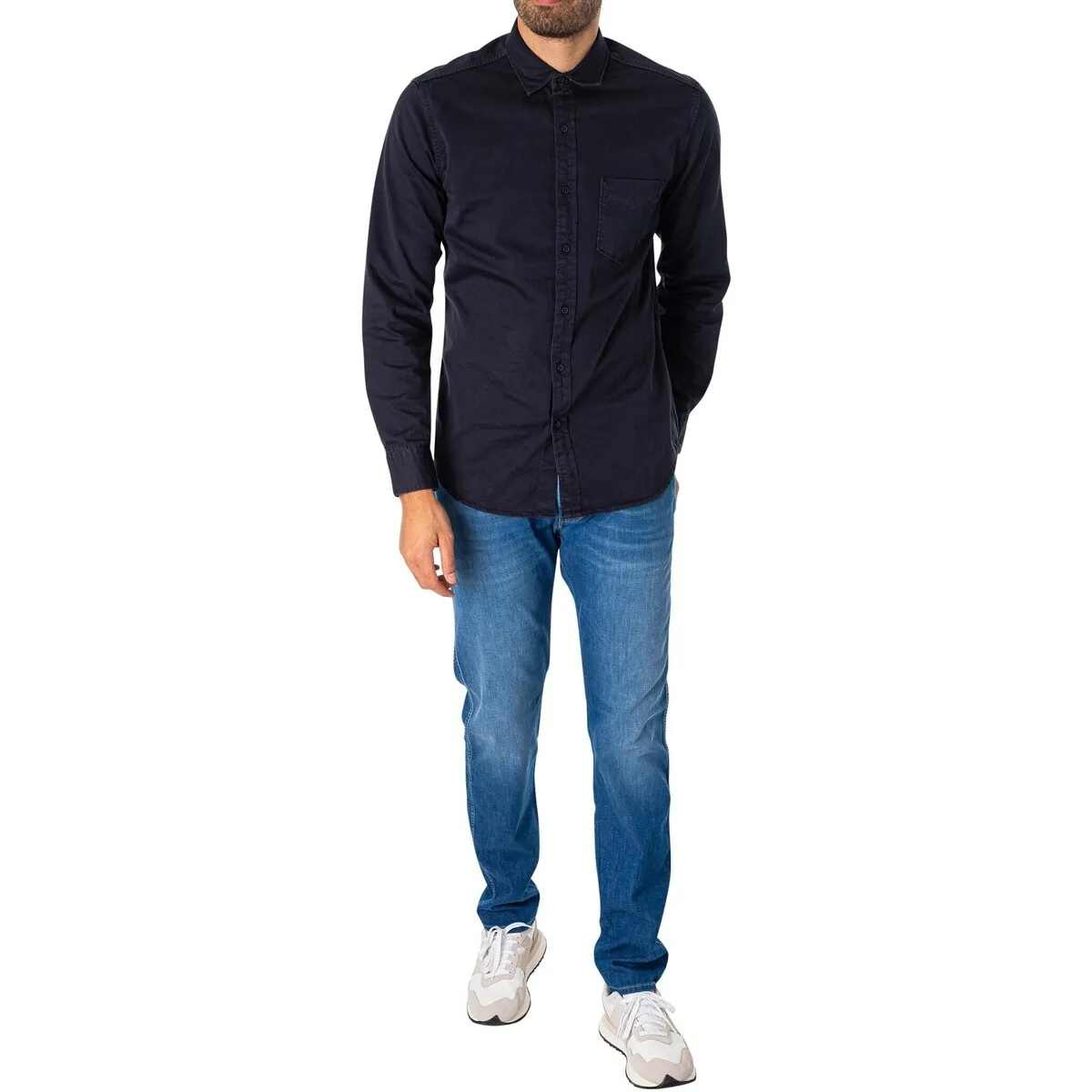 Camisa Con Bolsillo En El Pecho