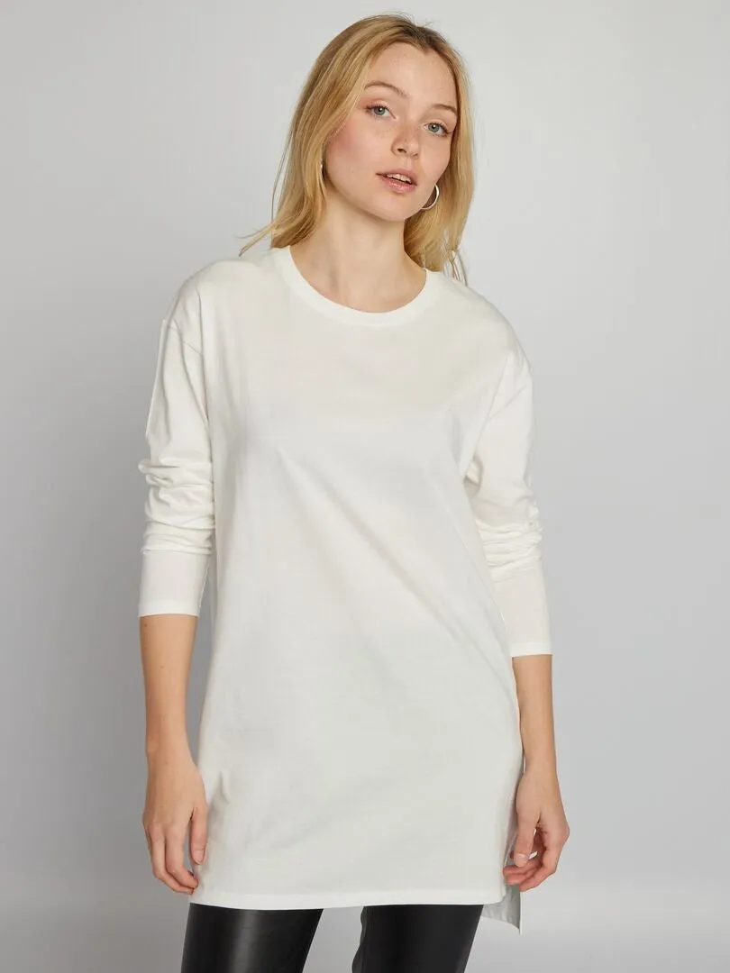 CAMISETA LARGA  CRUDO