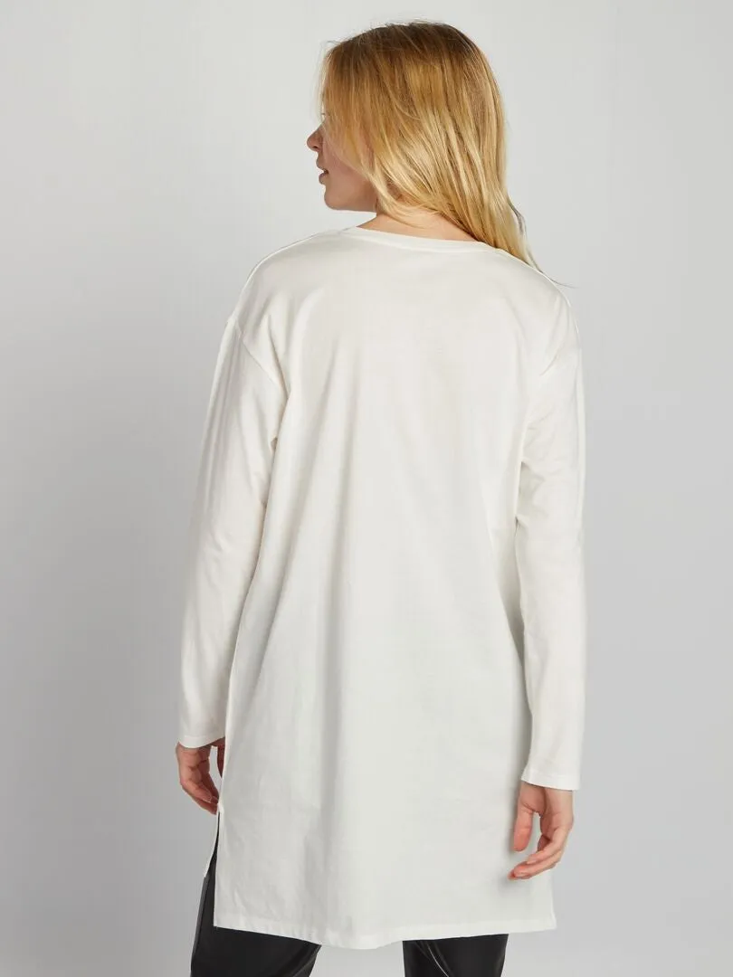 CAMISETA LARGA  CRUDO