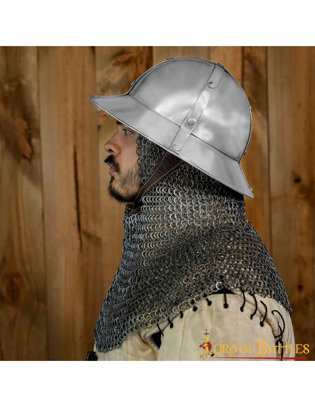 CASCO DE INFANTERíA KETTLE S. XIIIXIV, CON FORRO DE CUERO