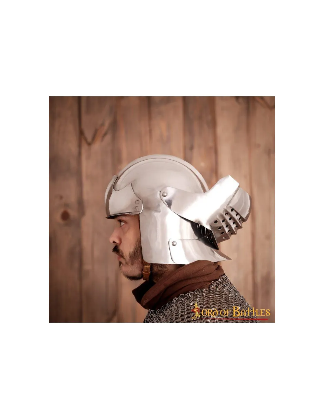 Casco Sallet Italiano con forro acolchado