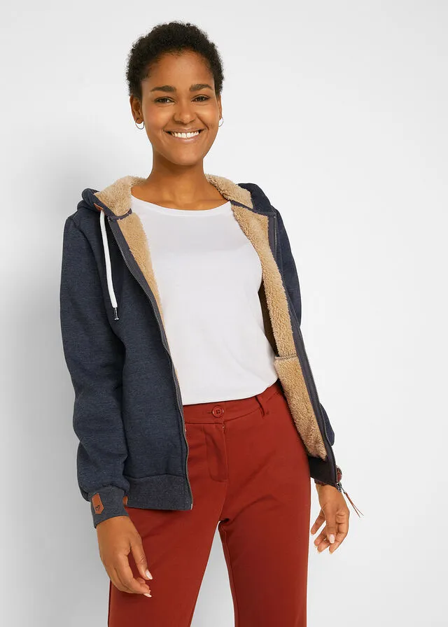 Chaqueta de chándal con forro polar Antracita jaspeado