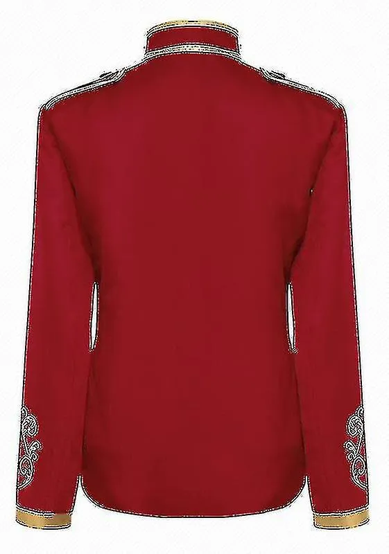 CHAQUETA DE TRAJE BORDADA DORADA DEL UNIFORME DEL PRíNCIPE DE LA MODA DE LA CORTE PARA HOMBREYHYH