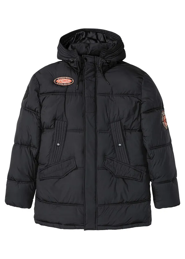 Chaqueta para exteriores con capucha Negro