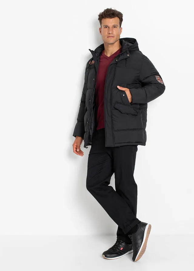 Chaqueta para exteriores con capucha Negro