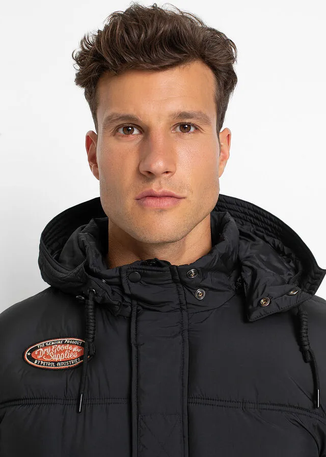Chaqueta para exteriores con capucha Negro