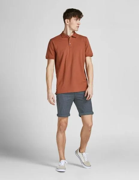 Chinos cortos grises de corte regular fit