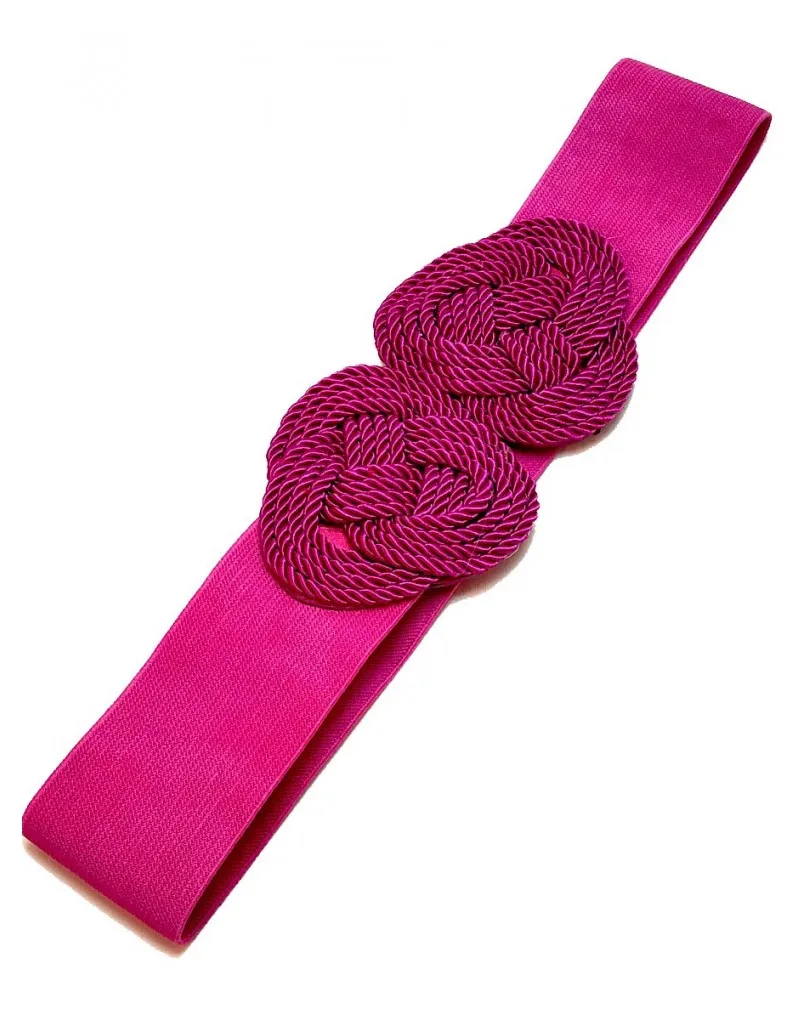 CINTURONES PARA MUJER FUCSIAS CON NUDO MARINERO