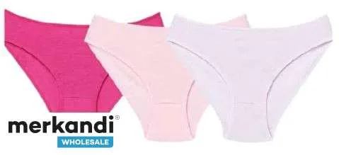 Descubra los calzoncillos de mujer de moda en un paquete de 3 con colores mixtos para la venta al por mayor desde Turquía, hecho