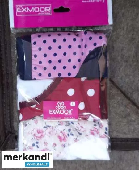 Descubra los calzoncillos de mujer de moda en un paquete de 3 con colores mixtos para la venta al por mayor desde Turquía, hecho