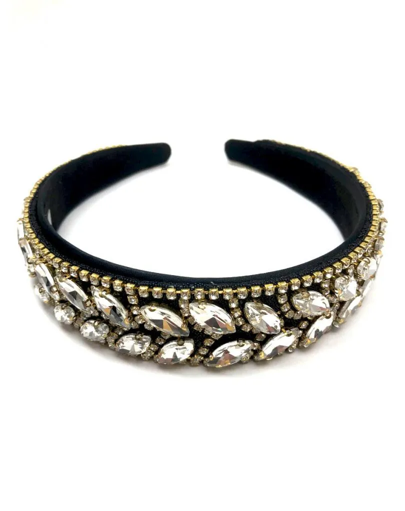 DIADEMAS DE FIESTA PARA INVITADA CON PEDRERIA DE CRISTAL BRILLO