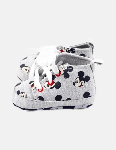 Disney Zapatilla gris estampada