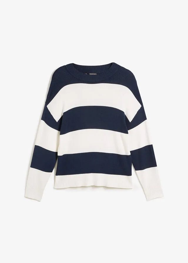 JERSEY AZUL MARINOBLANCO LANA DE RAYAS