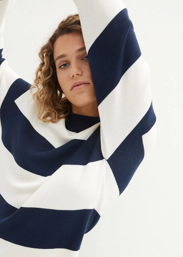 JERSEY AZUL MARINOBLANCO LANA DE RAYAS