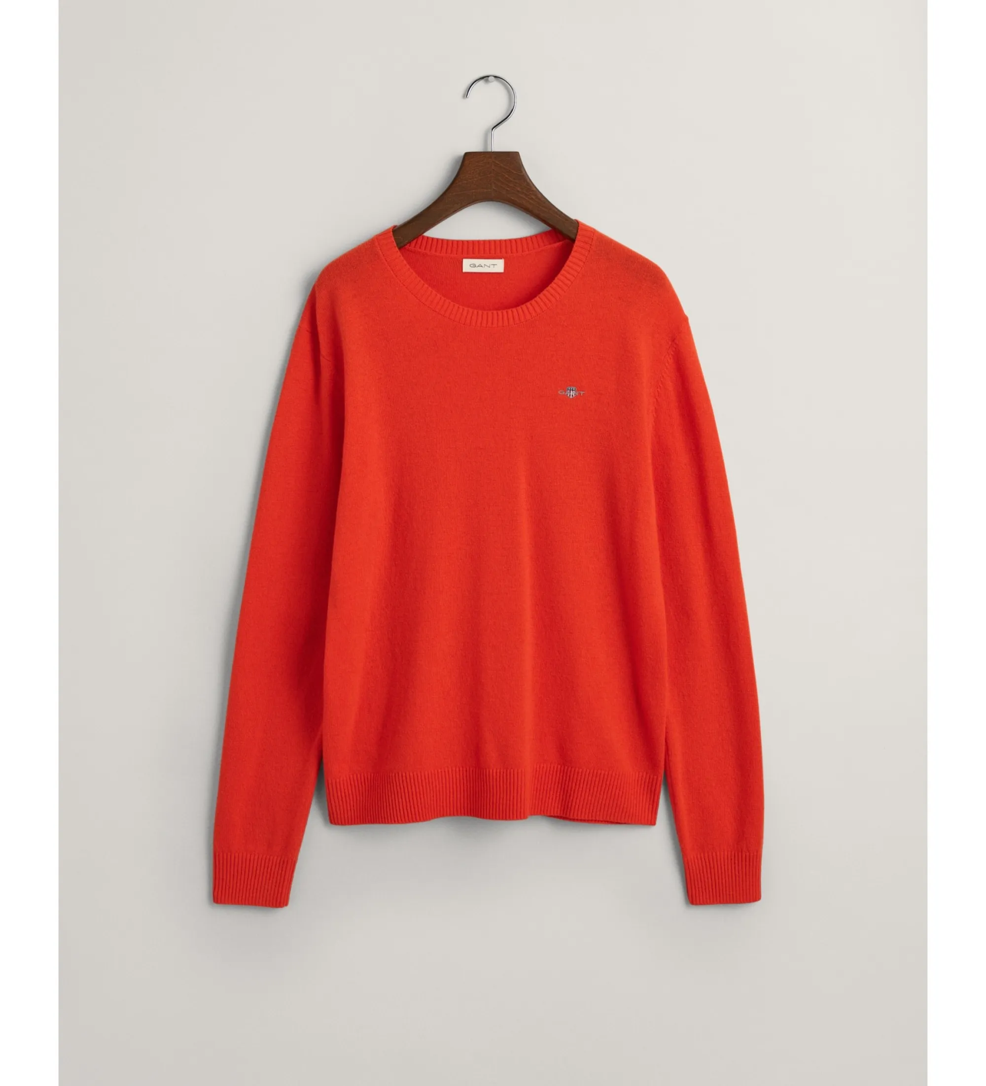 Jersey de cuello redondo en lana de oveja Shield Teens rojo