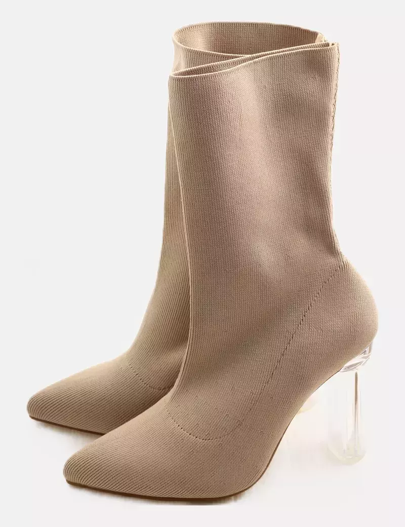 La Bottine Souriante Botas calcetin beige