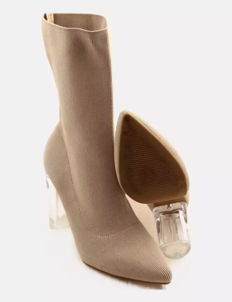 La Bottine Souriante Botas calcetin beige