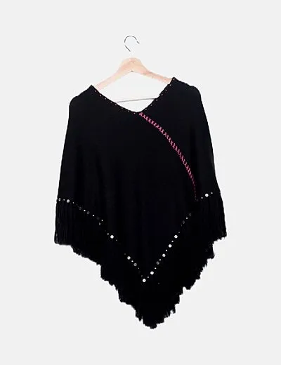 Laurel jeans Poncho lana bordado