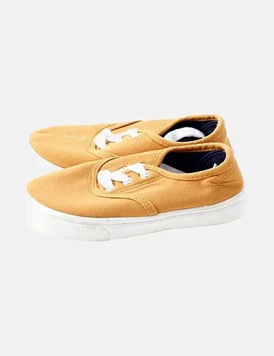 Lefties Zapatilla tela mostaza