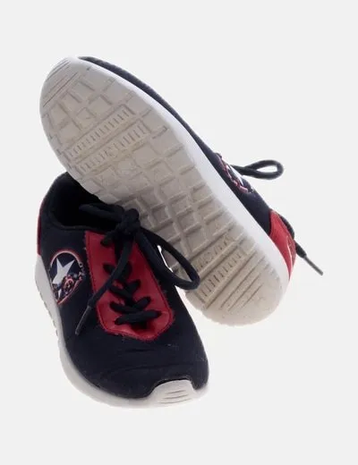 NoName Zapatilla bicolor estampada