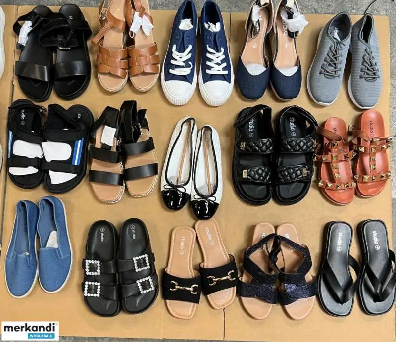 Nueva mezcla Fraser marca del grupo Studio sandalias de moda para señoras, cuña, lona.