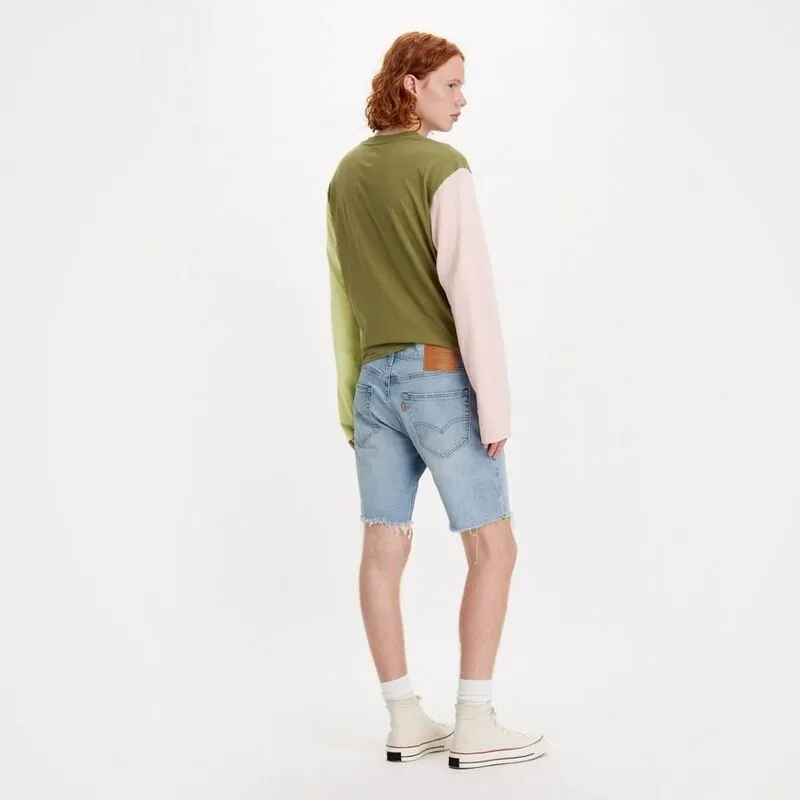 Pantalones Cortos Azules 412 Slim Shorts Revived Med Indigo Worn In 34