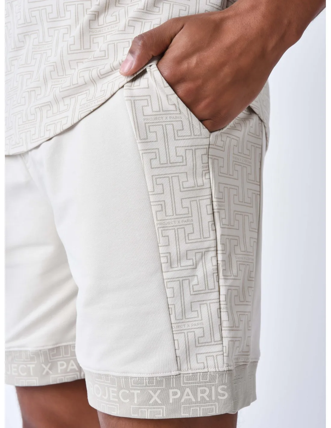 Pantalones cortos con estampado de laberinto de Project X París