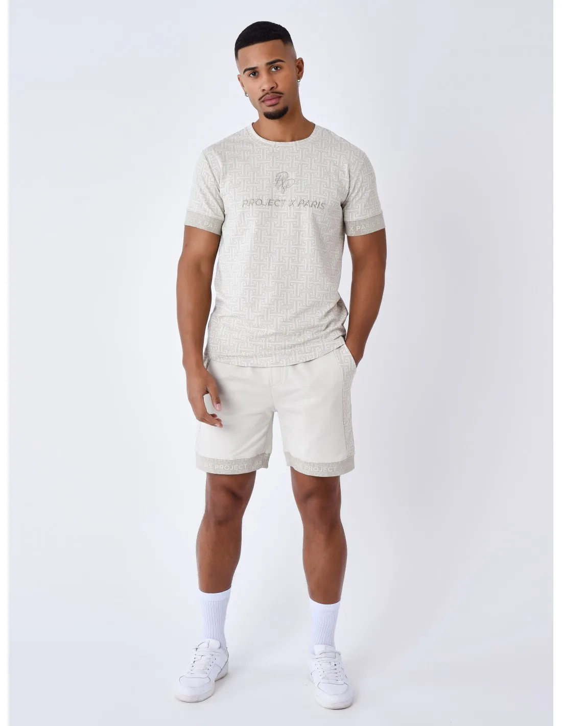 Pantalones cortos con estampado de laberinto de Project X París