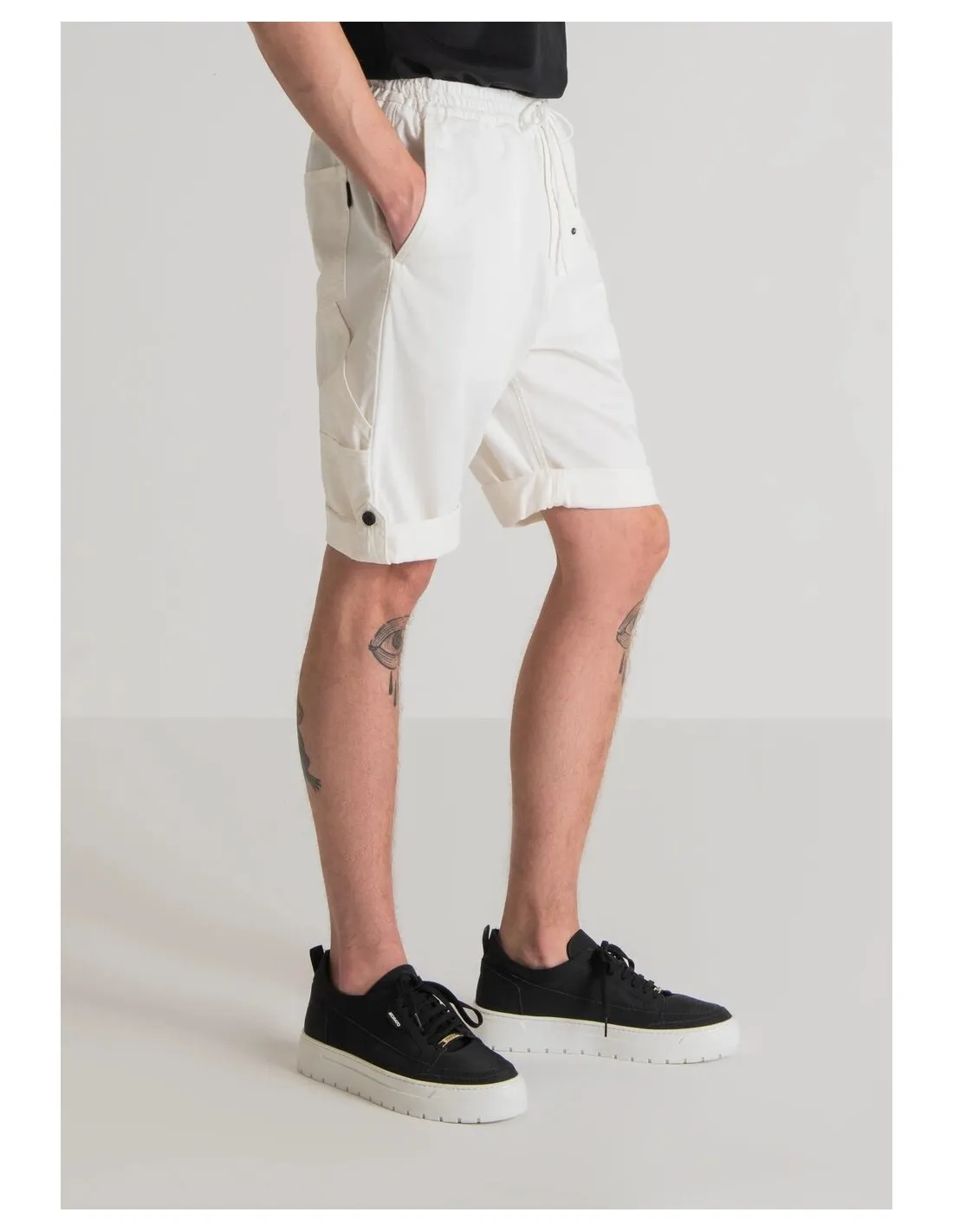 Pantalones cortos regular fit “james” de algodón stretch y elástico en la cintura de Antony Morato