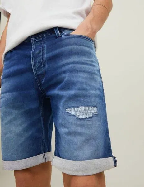 Pantalones cortos vaqueros zurcidos Rick icon de Jack Jones