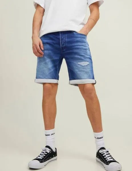 Pantalones cortos vaqueros zurcidos Rick icon de Jack Jones