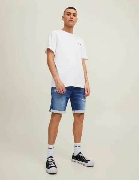 Pantalones cortos vaqueros zurcidos Rick icon de Jack Jones
