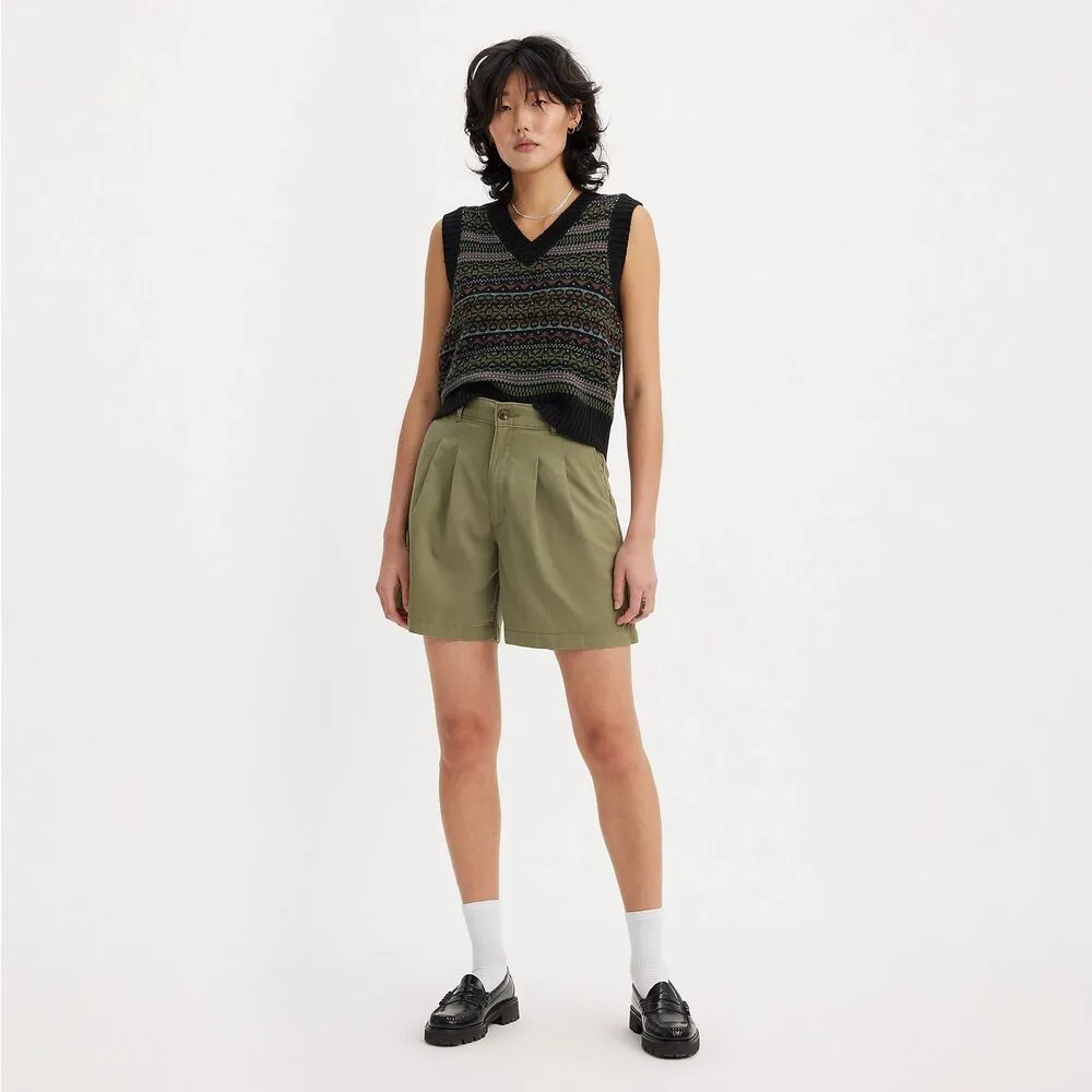 PANTALONES CORTOS VERDES LEVIS PLEATEDVERDE 27