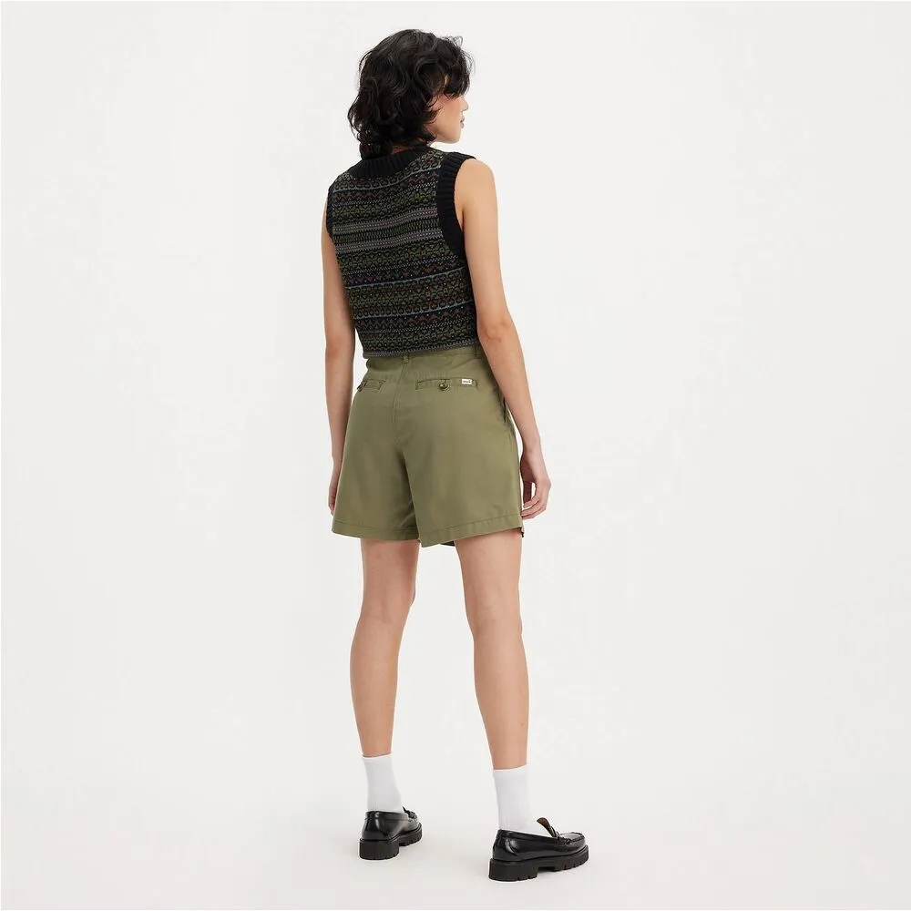 PANTALONES CORTOS VERDES LEVIS PLEATEDVERDE 27