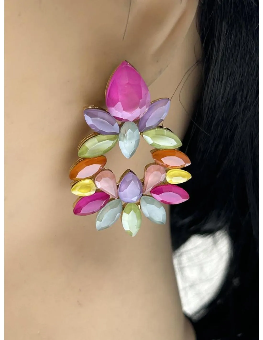 PENDIENTES MULTICOLOR EXPLOSION DE COLOR PARA INVITADAS DE BODAS