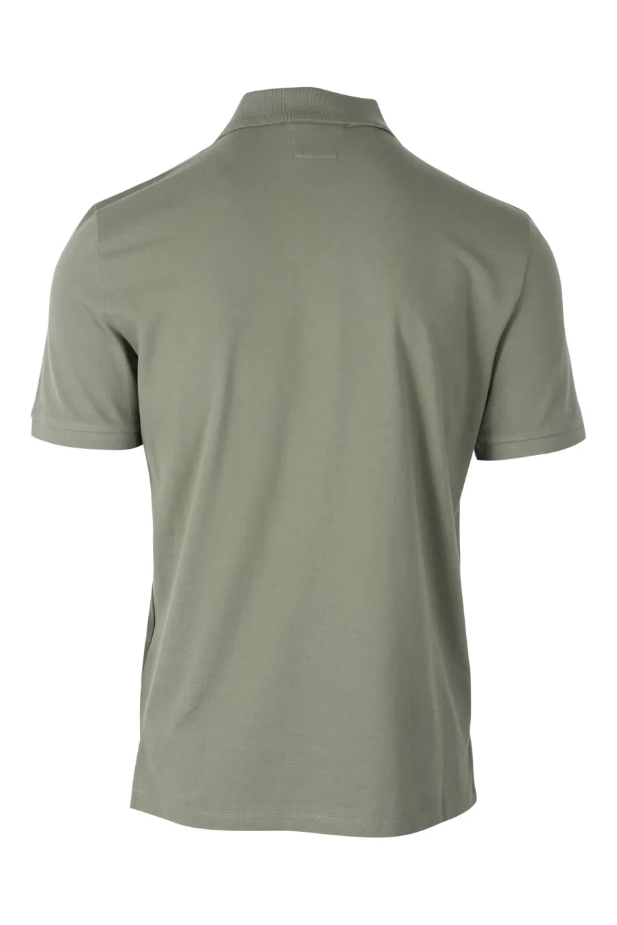Polo verde militar con minilogo circular