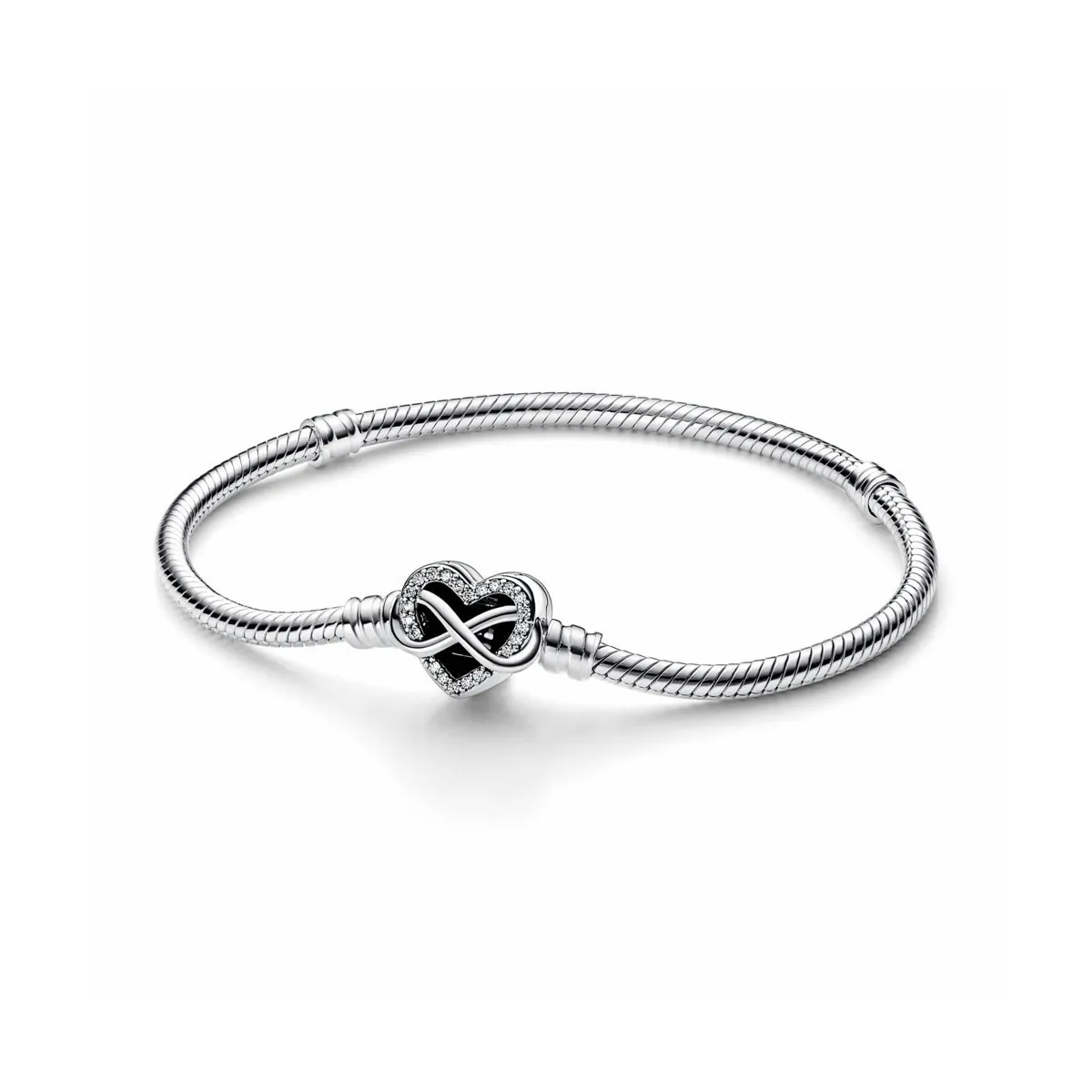 PULSERA PANDORA MOMENTS CIERRE CORAZóN INFINITO BRILLANTE  PANDORA